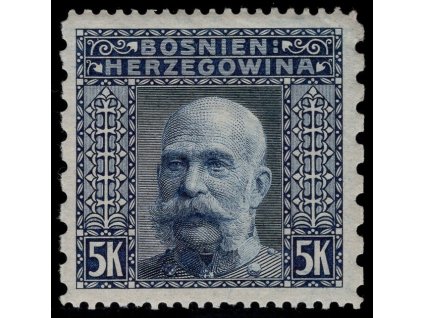 Rakousko - Bosna a Hercegovina 1906, Mi. 44, xx 5 K, Řz 12:6:12:6