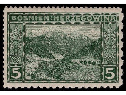 Rakousko - Bosna a Hercegovina 1906, Mi. 32, xx 5 h, Řz 12:6:9:12