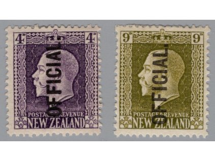 Nový Zéland Služební 1925, Mi. 31-2, x 4 - 9d