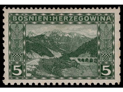 Rakousko - Bosna a Hercegovina 1906, Mi. 32, x 5 h, Řz 12:6:9:9