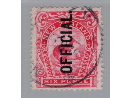 Nový Zéland Služební 1909, Mi. 13C, O 6d (dv)