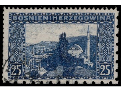 Rakousko - Bosna a Hercegovina 1906, Mi. 36, O 25 h, Řz 12:6:6:12