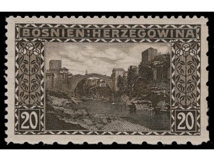 Rakousko - Bosna a Hercegovina 1906, Mi. 35, xx 20 h, Řz 12:6:6:12