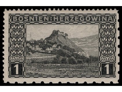 Rakousko - Bosna a Hercegovina 1906, Mi. 29, xx 1 h, Řz 12:6:6:12