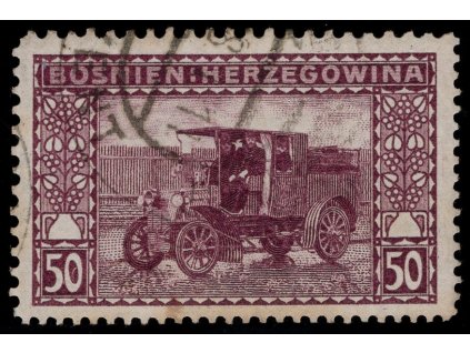 Rakousko - Bosna a Hercegovina 1906, Mi. 41, O 50 h, Řz 10:12:12:10