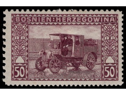 Rakousko - Bosna a Hercegovina 1906, Mi. 41, x 50 h, Řz 10:12:12:9