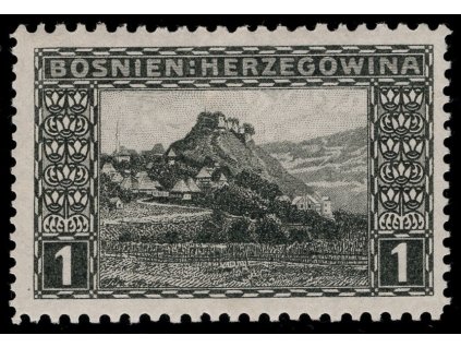Rakousko - Bosna a Hercegovina 1906, Mi. 29, x 1 h, Řz 10:12:10:12