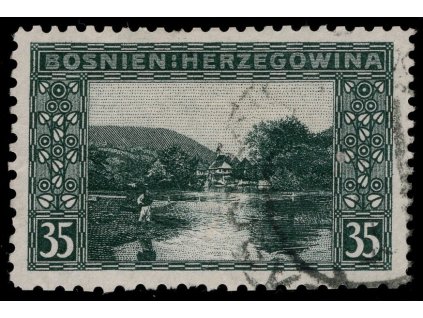 Rakousko - Bosna a Hercegovina 1906, Mi. 38, O 35 h, Řz 10:12:9:10