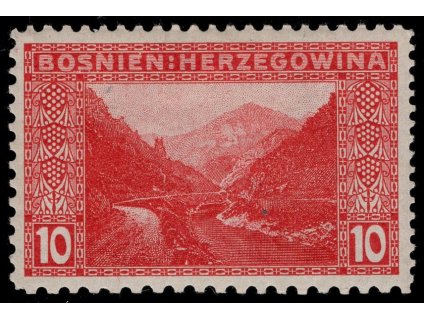 Rakousko - Bosna a Hercegovina 1906, Mi. 34, x 10 h, Řz 10:12:9:10