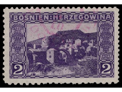 Rakousko - Bosna a Hercegovina 1906, Mi. 30, O 2 h, Řz 10:12:9:10, červené O