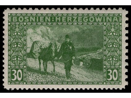 Rakousko - Bosna a Hercegovina 1906, Mi. 37, x 30 h, Řz 10:9:12:12