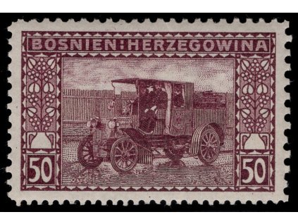 Rakousko - Bosna a Hercegovina 1906, Mi. 41, x 50 h, Řz 10:9:12:10