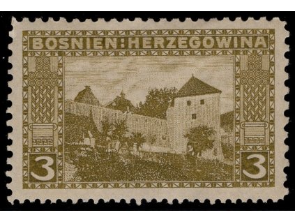 Rakousko - Bosna a Hercegovina 1906, Mi. 31, x 3 h, Řz 10:9:12:10