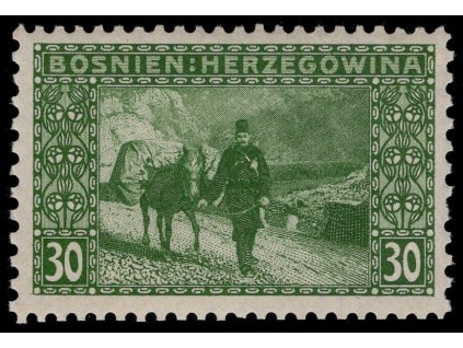 Rakousko - Bosna a Hercegovina 1906, Mi. 37, xx 30 h, Řz 10:9:10:9