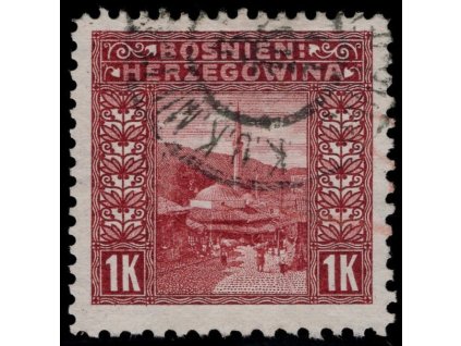 Rakousko - Bosna a Hercegovina 1906, Mi. 42, O 1 K, Řz 10:9:9:10