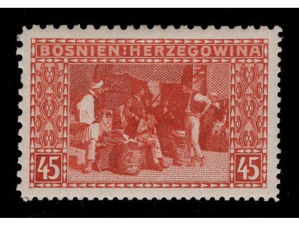 Rakousko - Bosna a Hercegovina 1906, Mi. 40, x 45 h, Řz 9:12:12:9