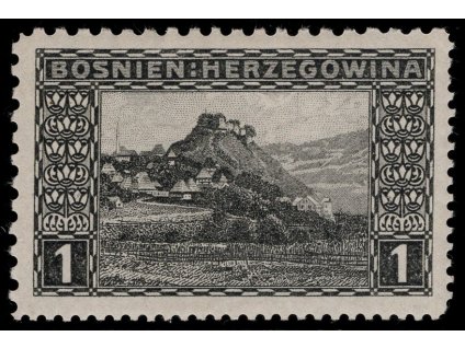 Rakousko - Bosna a Hercegovina 1906, Mi. 29, x 1 h, Řz 9:12:12:9