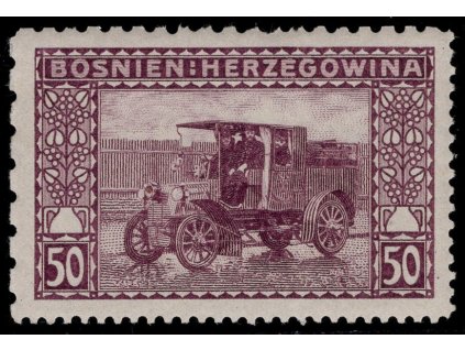 Rakousko - Bosna a Hercegovina 1906, Mi. 41, x 50 h, Řz 9:12:12:6