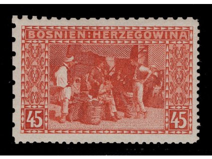 Rakousko - Bosna a Hercegovina 1906, Mi. 40, x 45 h, Řz 9:12:12:6