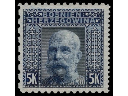 Rakousko - Bosna a Hercegovina 1906, Mi. 44, xx 5 K, Řz 9:12:9:6