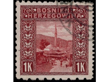 Rakousko - Bosna a Hercegovina 1906, Mi. 42, O 1 K, Řz 9:12:6:9
