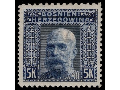 Rakousko - Bosna a Hercegovina 1906, Mi. 44, x 5 K, Řz 9:10:10:12