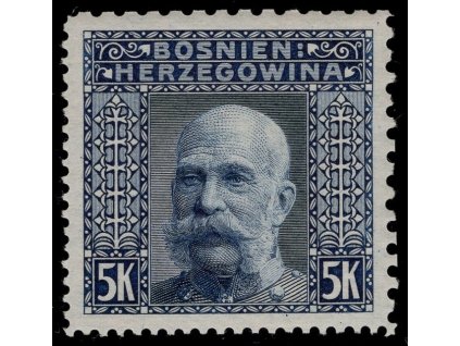 Rakousko - Bosna a Hercegovina 1906, Mi. 44, xx 5 K, Řz 9:9:12:12