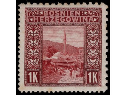 Rakousko - Bosna a Hercegovina 1906, Mi. 42, x 1 K, Řz 9:9:12:12