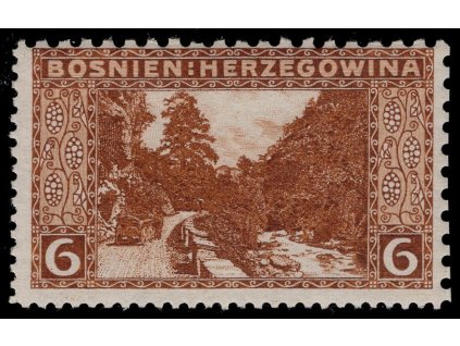 Rakousko - Bosna a Hercegovina 1906, Mi. 33, xx 6 h, Řz 9:9:12:12