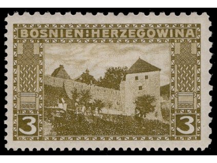 Rakousko - Bosna a Hercegovina 1906, Mi. 31, x 3 h, Řz 9:9:12:12