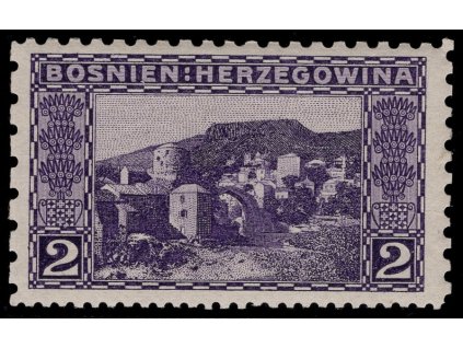 Rakousko - Bosna a Hercegovina 1906, Mi. 30, xx 2 h, Řz 9:9:12:6