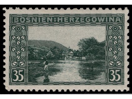 Rakousko - Bosna a Hercegovina 1906, Mi. 38, x 35 h, Řz 9:9:10:10