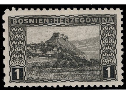 Rakousko - Bosna a Hercegovina 1906, Mi. 29, x 1 h, Řz 9:9:9:6