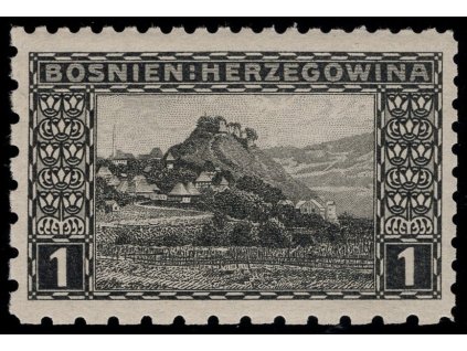 Rakousko - Bosna a Hercegovina 1906, Mi. 29, xx 1 h, Řz 9:9:6:6