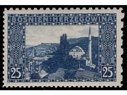 Rakousko - Bosna a Hercegovina 1906, Mi. 36, x 25 h, Řz 9:6:12:12