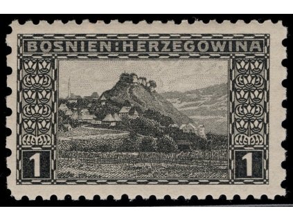Rakousko - Bosna a Hercegovina 1906, Mi. 29, x 1 h, Řz 9:6:9:6