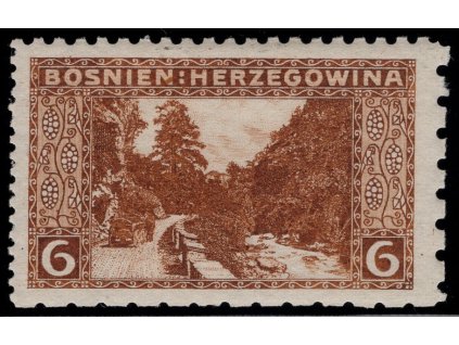 Rakousko - Bosna a Hercegovina 1906, Mi. 33, x 6 h, Řz 9:6:6:12