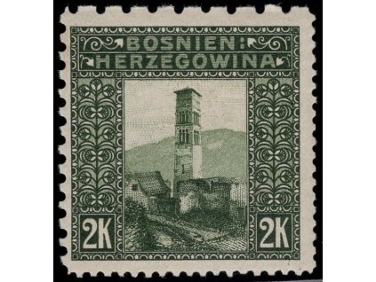 Rakousko - Bosna a Hercegovina 1906, Mi. 43, xx 2 K, Řz 9:12:12:9