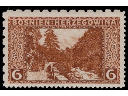 Rakousko - Bosna a Hercegovina 1906, Mi. 33, xx 6 h, Řz 6:12:12:6