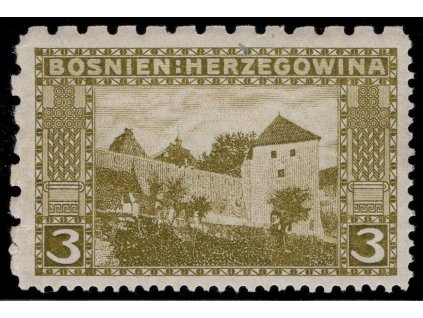 Rakousko - Bosna a Hercegovina 1906, Mi. 31, x 3 h, Řz 6:12:12:6