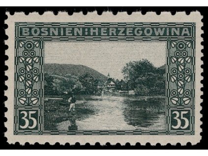Rakousko - Bosna a Hercegovina 1906, Mi. 38, xx 35 h, Řz 6:12:9:9