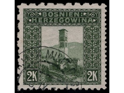 Rakousko - Bosna a Hercegovina 1906, Mi. 43, O 2 K, Řz 6:12:9:6