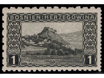 Rakousko - Bosna a Hercegovina 1906, Mi. 29, xx 1 h, Řz 6:12:9:6