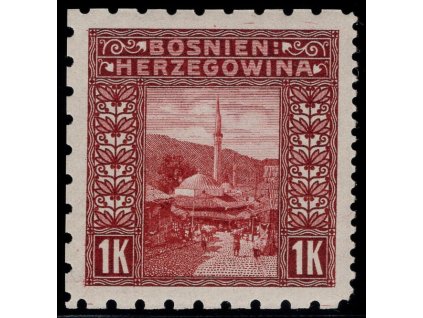 Rakousko - Bosna a Hercegovina 1906, Mi. 42, xx 1 K, Řz 6:12:6:6