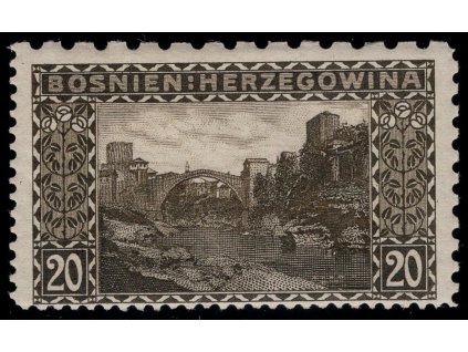Rakousko - Bosna a Hercegovina 1906, Mi. 35, x 20 h, Řz 6:9:12:12