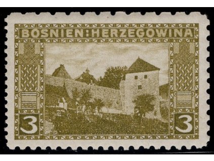 Rakousko - Bosna a Hercegovina 1906, Mi. 31, xx 3 h, Řz 6:9:9:12