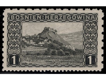 Rakousko - Bosna a Hercegovina 1906, Mi. 29, xx 1 h, Řz 6:6:12:9