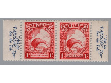 Nový Zéland 1935, Mi. 190II, xx/x 1d (ze sešitku)