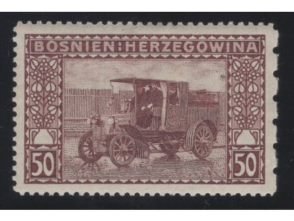 Rakousko - Bosna a Hercegovina 1906, Mi. 41, x 50 h, Řz 12:5:12:12, dvě x