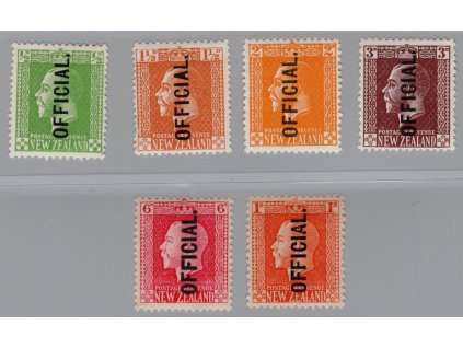 Nový Zéland Služební 1915, Mi. D20 -, x sestava 6 ks - nekompletní